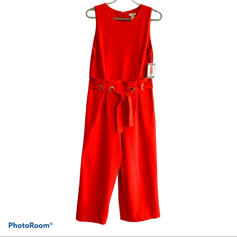 Spence Woman's cropped orange jumpsuit sz small - Picture 3 of 7